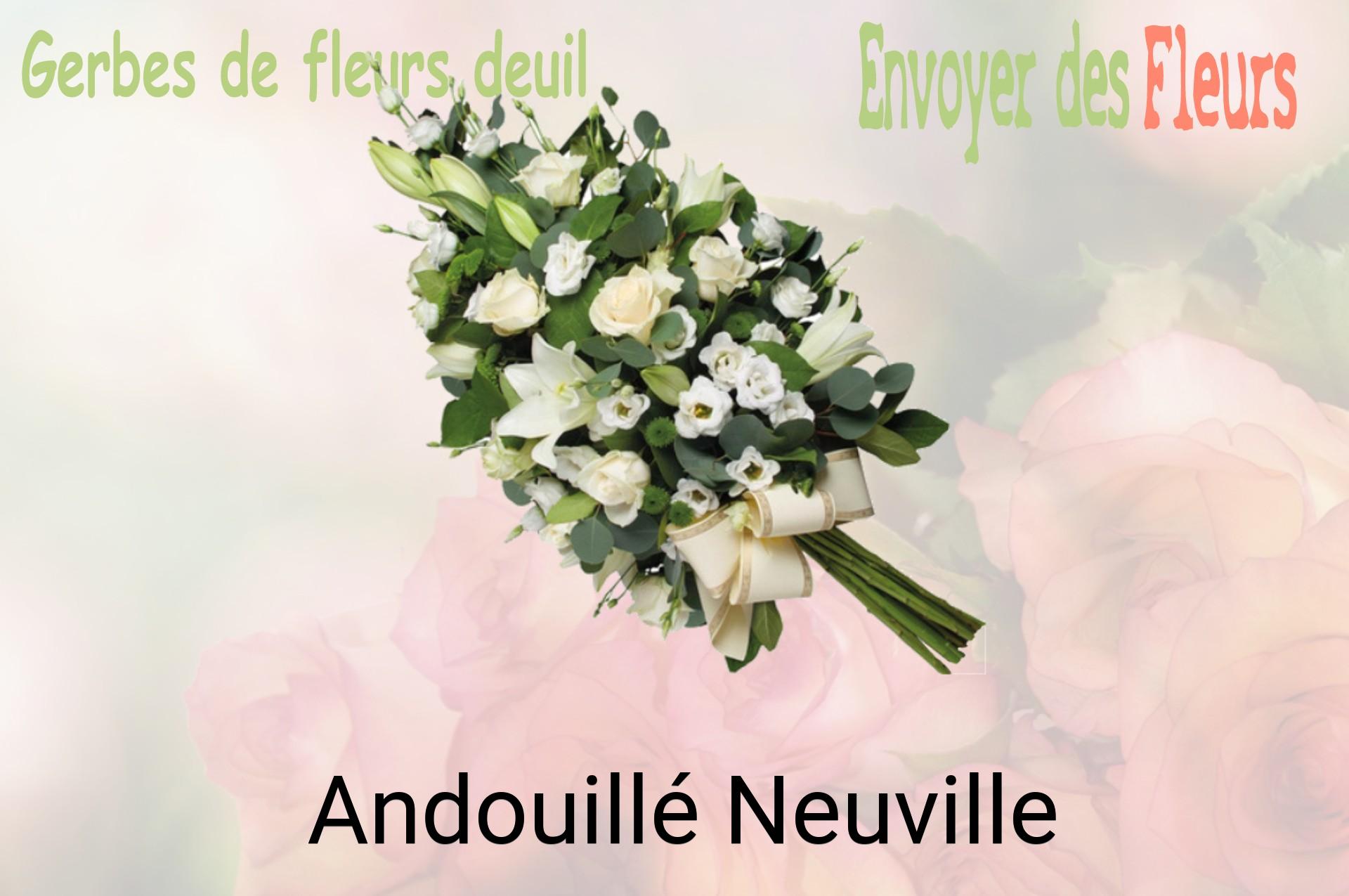 Gerbe de fleurs de deuil livrée à Andouillé-Neuville
